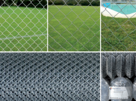 Chain link fencing with galvanized wire