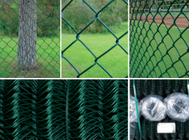 Chain link fencing with pvc coated galvanized wire